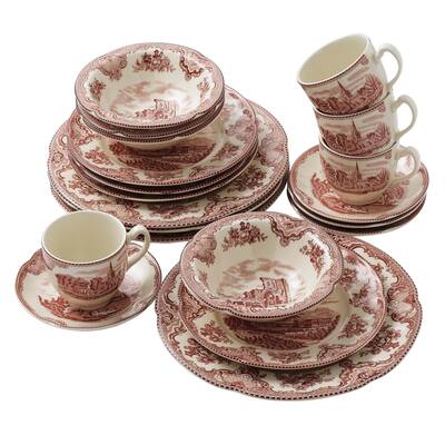 Johnson Brothers Old Britain Castles Pink 20-piece Dinnerware Set