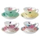 preview thumbnail 1 of 3, Royal Albert Miranda Kerr Friendship Teacup & Saucer 8 Piece Set Blessings, Gratitude, Joy & Devotion