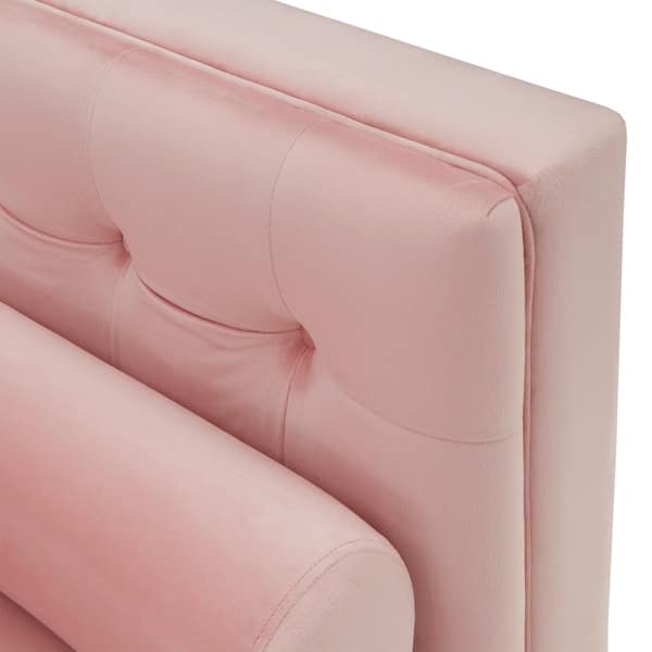 Shop Beverly Pink Velvet Sofa Or Loveseat With Pillows By Inspire