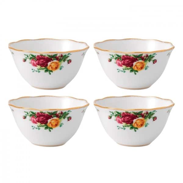 slide 1 of 1, Royal Albert Old Country Roses 4.3-inch Bowls, Set of 4