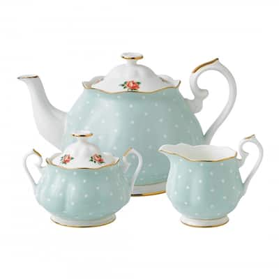 Royal Albert Polka Rose 3-piece Tea Set