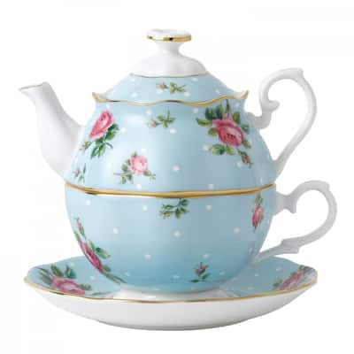 Royal Albert Polka Blue Tea for One Set