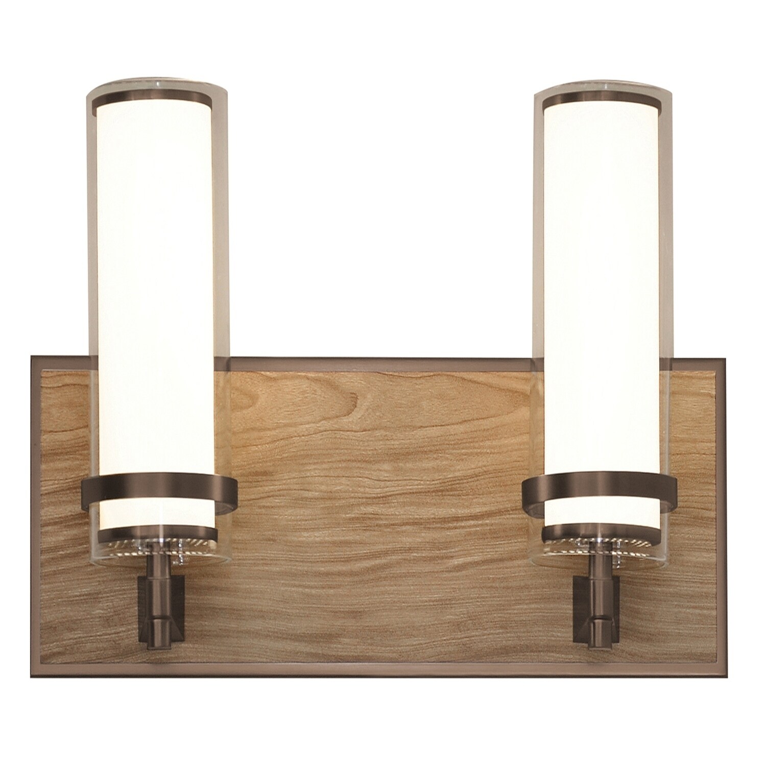 Shop Arden 2 Light Ada Oil Rubbed Bronze Led Vanity White Glass