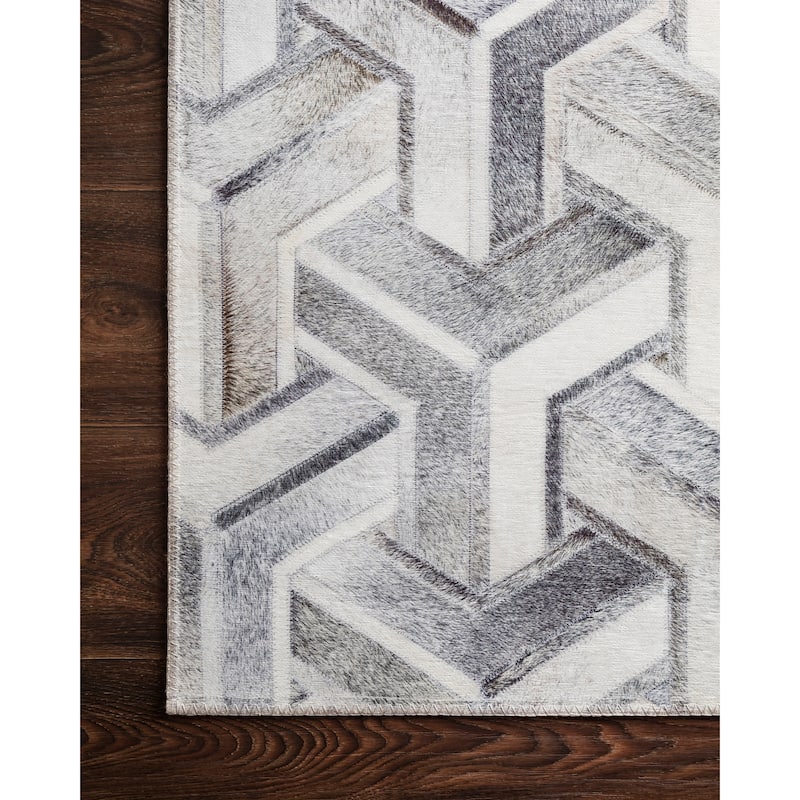 Alexander Home Davide Printed Faux Cowhide Area Rug