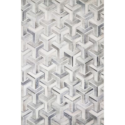 Alexander Home Davide Printed Faux Cowhide Area Rug