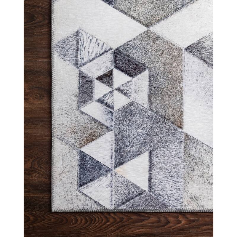 Alexander Home Davide Printed Faux Cowhide Area Rug
