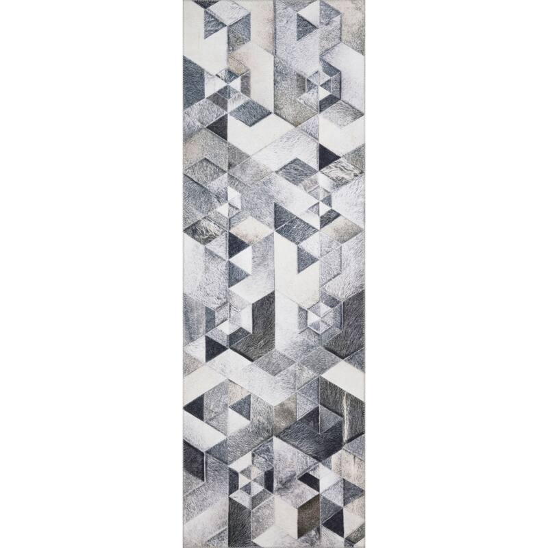 Alexander Home Davide Printed Faux Cowhide Area Rug