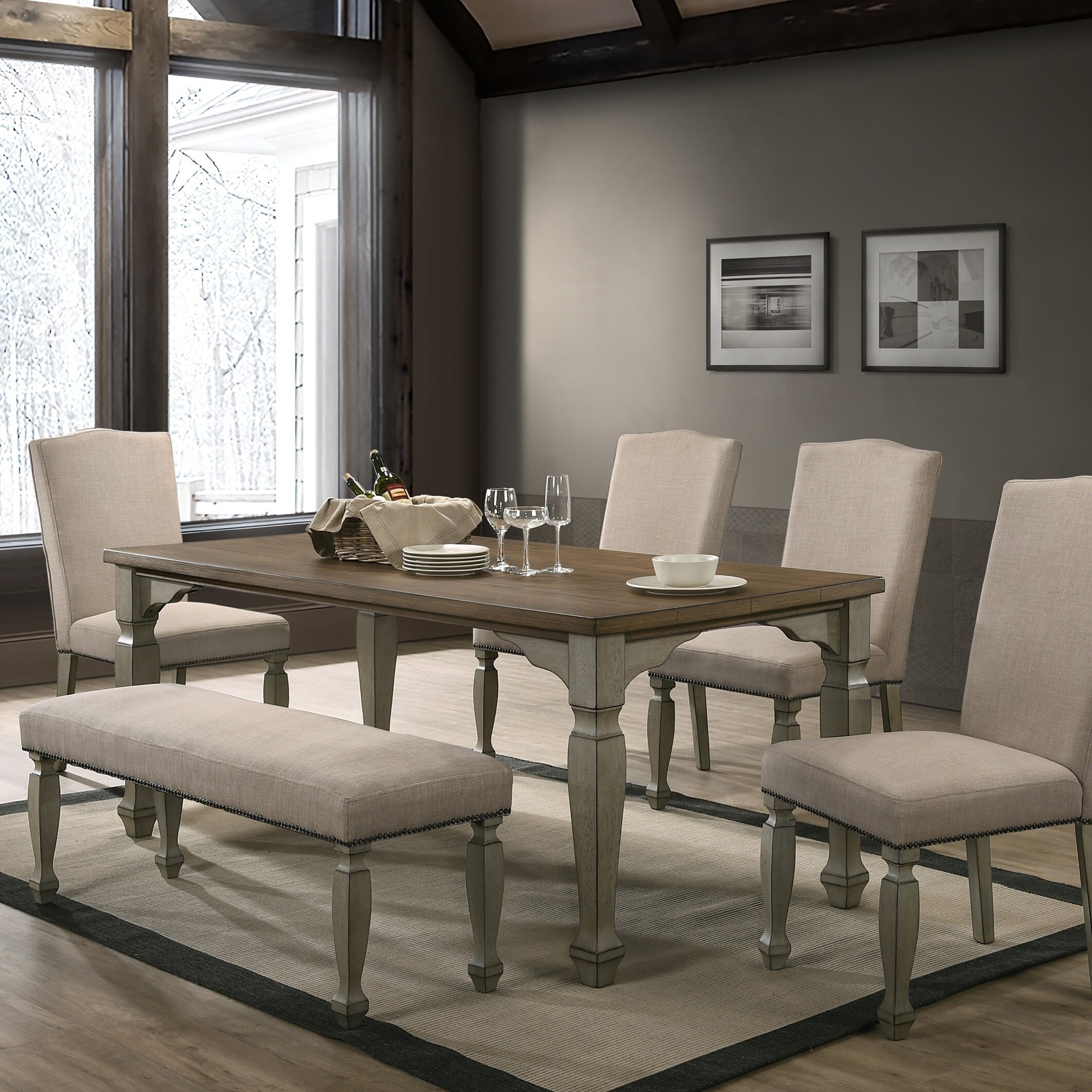 gray barn dining set