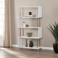 Carson Carrington Brinton Contemporary White Metal Etagere