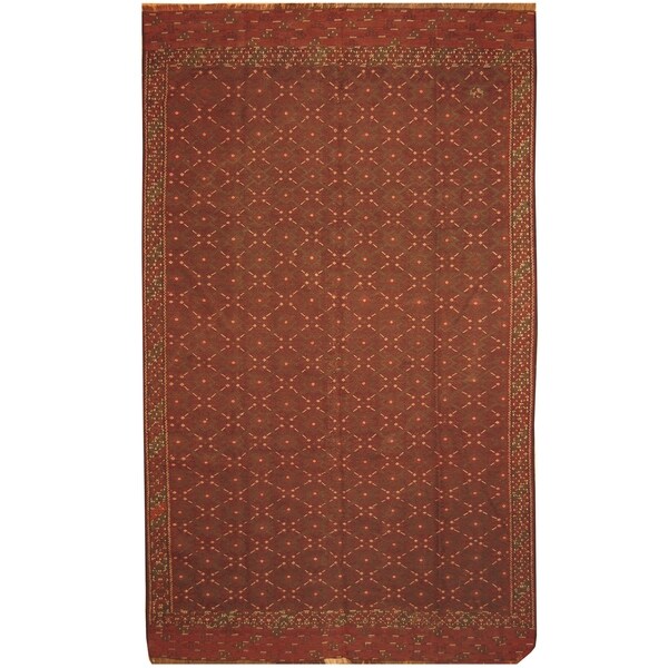 Handmade One-of-a-Kind Soumak Kazak Wool Rug (Kazakhstan) - 7'3 x 12'5