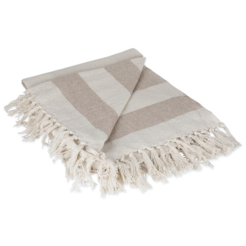 DII Cabana Stripe Throw - Stone