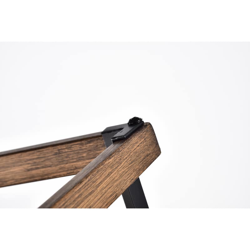 Avriel Imitation Wood Grain/Matte Black 4-light Chandelier with Clear Glass Shades