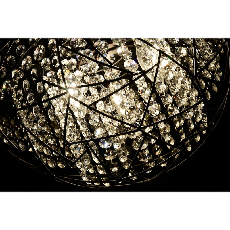 Warehouse of Tiffany Havira 3-light Antique Copper Chandelier with Crystals