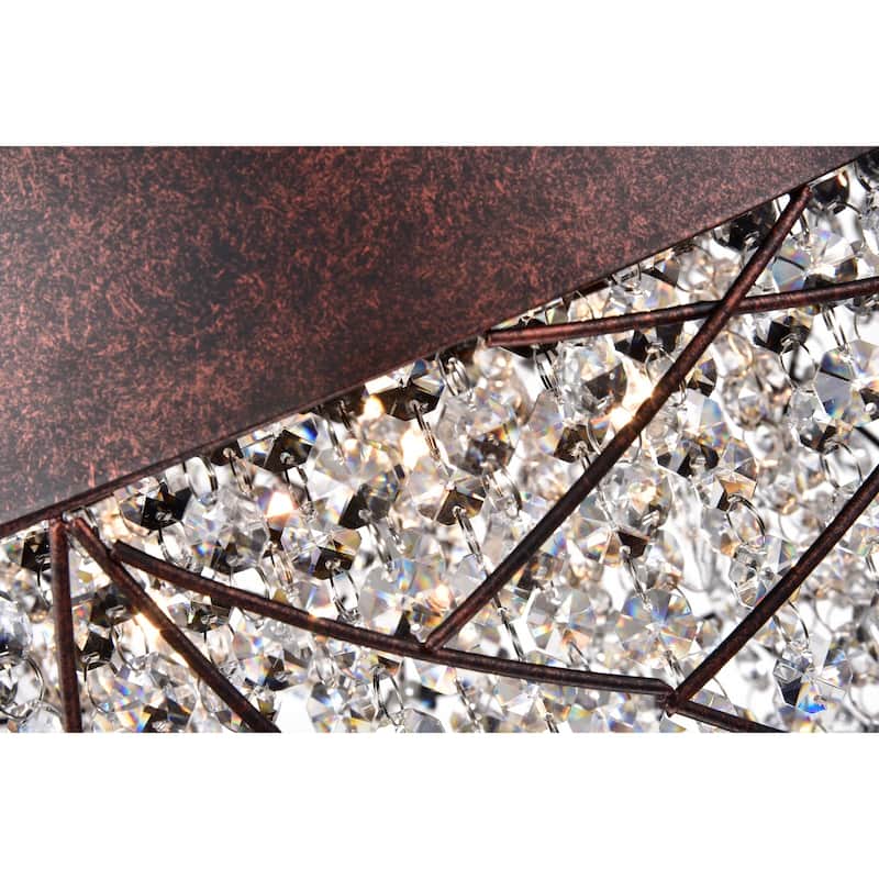 Warehouse of Tiffany Havira 3-light Antique Copper Chandelier with Crystals