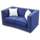 preview thumbnail 3 of 4, LYKE Home Tuxedo Arms Blue Loveseat
