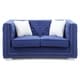 preview thumbnail 1 of 4, LYKE Home Tuxedo Arms Blue Loveseat