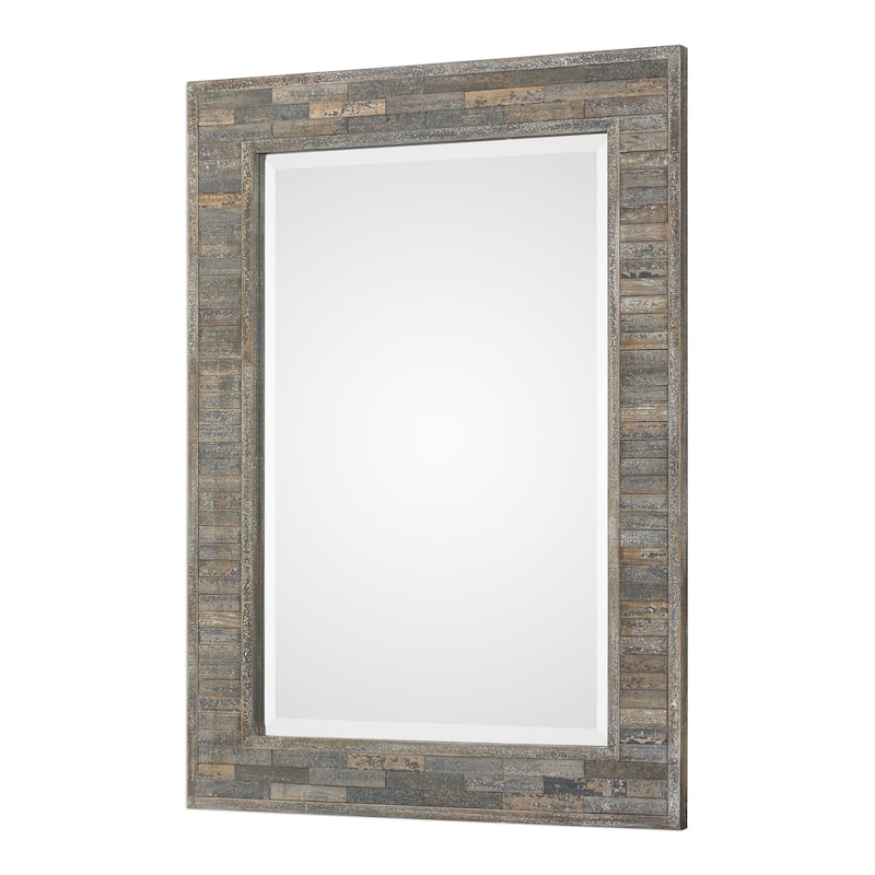 Carbon Loft Charcoal Blue Rectangular Mirror