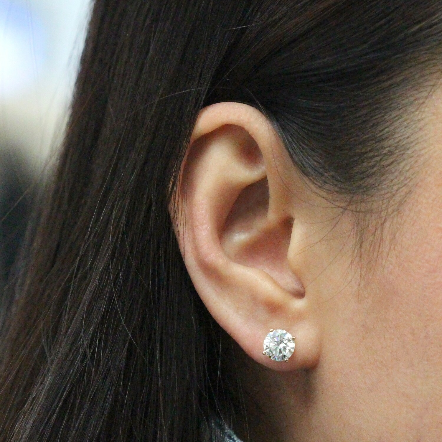 14k Round Diamond Studs 2 Ctw Diamond Earrings Earrings Jewelry