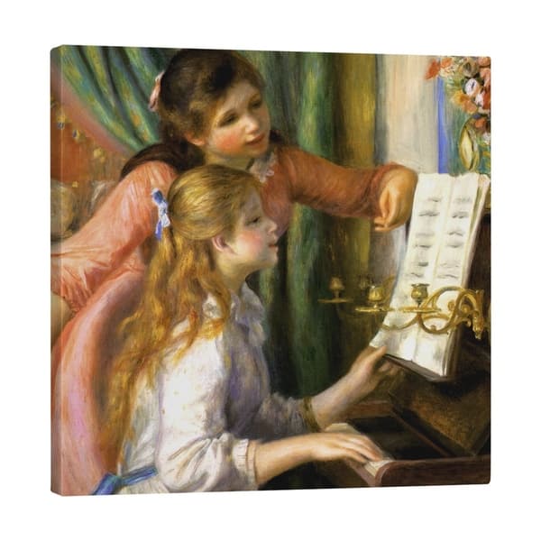 Pierre Auguste Renoir Girls At The Piano Gallery Wrapped Canvas Overstock