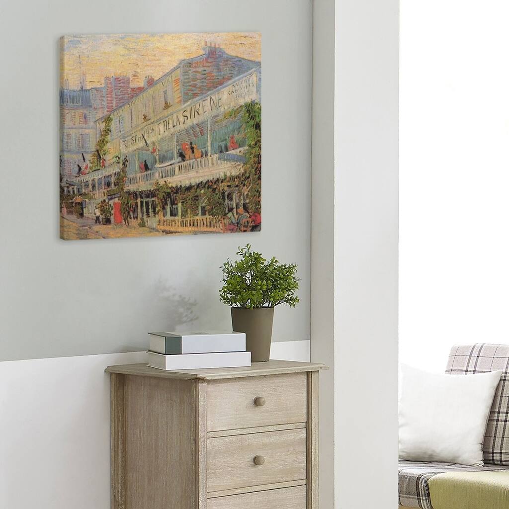 Vincent Van Gogh Restaurant de la Sirene Gallery-Wrapped Canvas