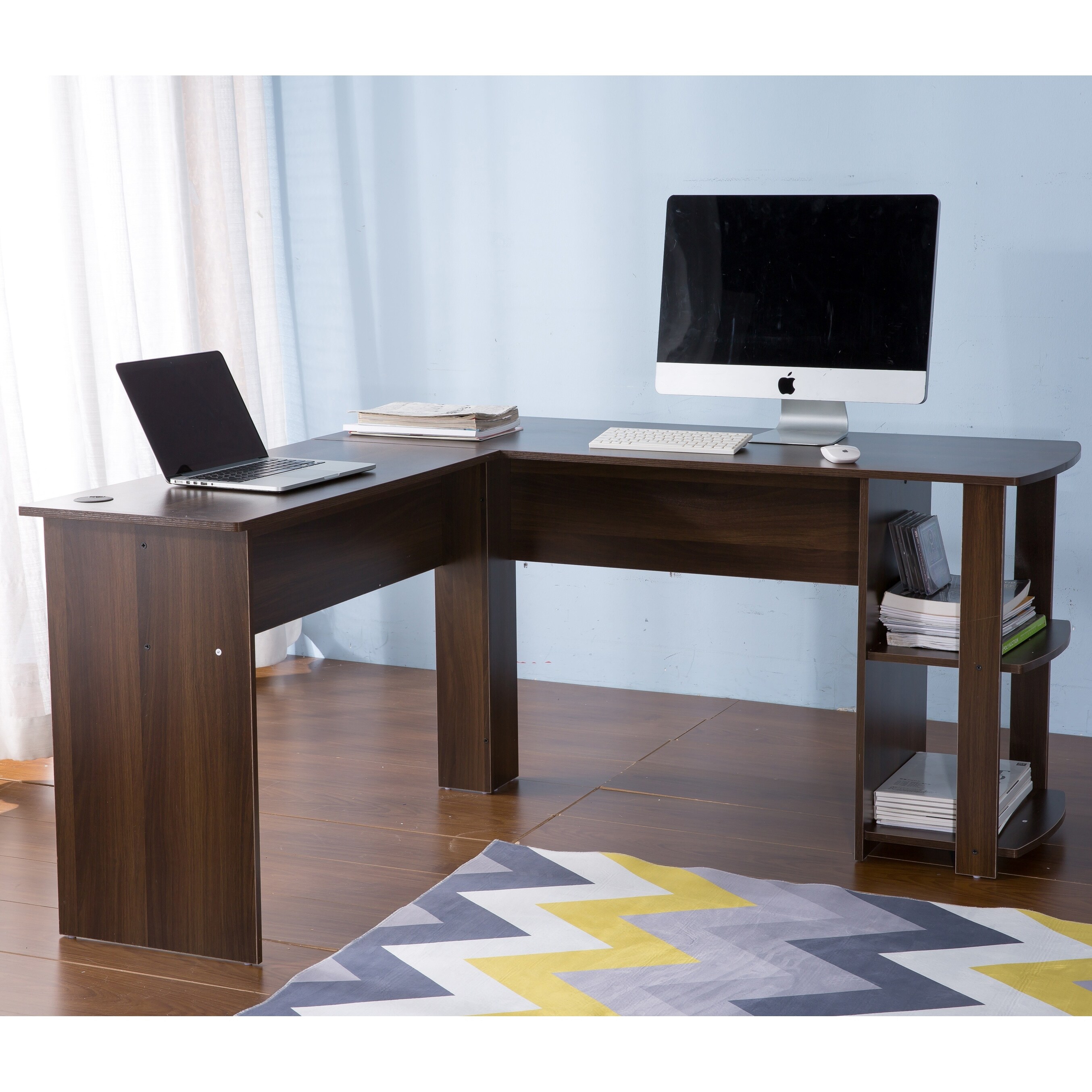 Porch Den Holznagel L Shaped Computer Desk With Side Storage Porch Den Holznagel L Shaped Computer Desk With Side Storage