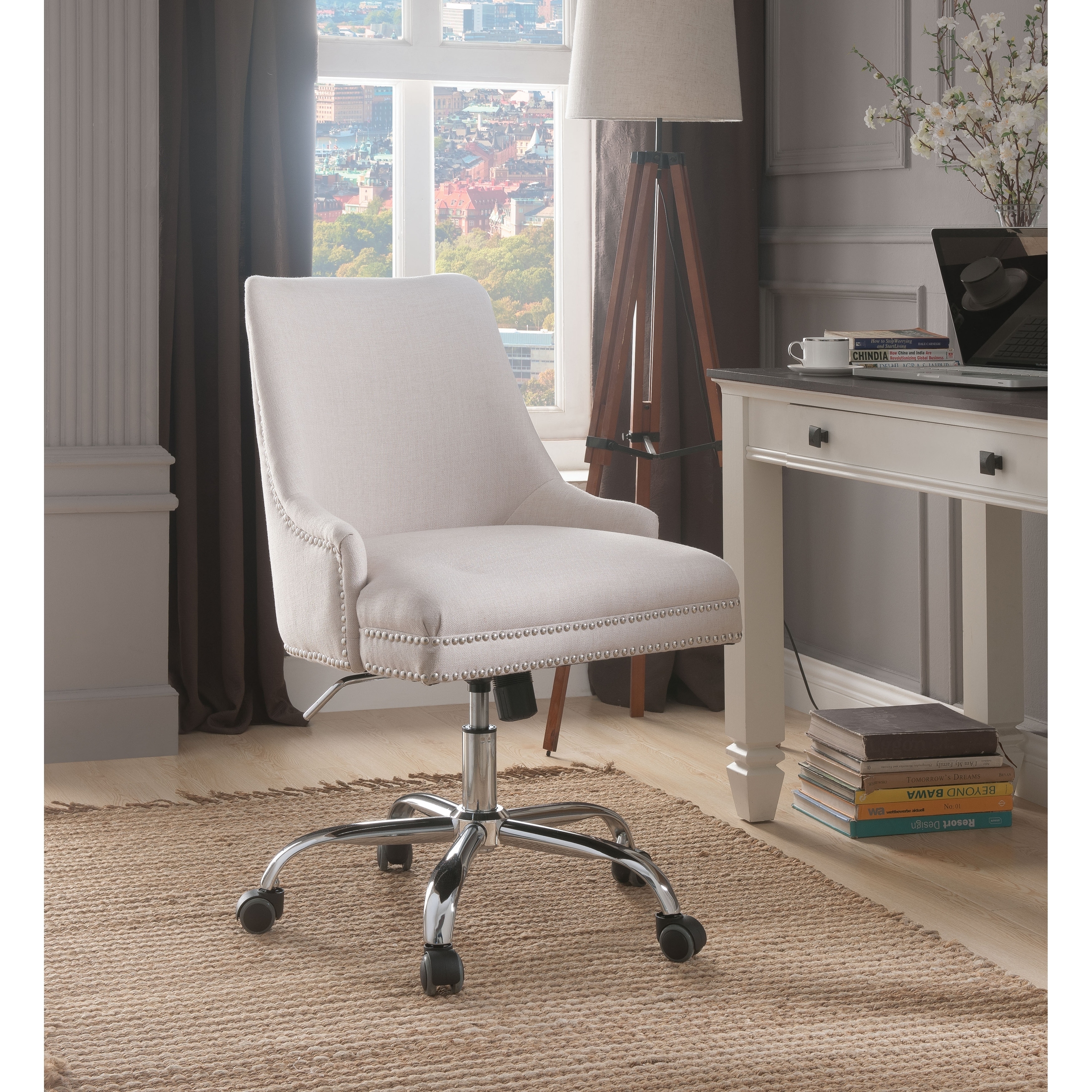 Plush Velvet Executive Office Chair Lift Up Business Computer Swivel Chairs Seat