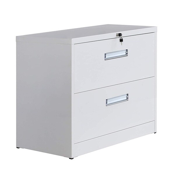 Metal Vertical File Cabinet With Lockable System Office Organizer Storage Lateral Filing Cabinet White 3 Drawers