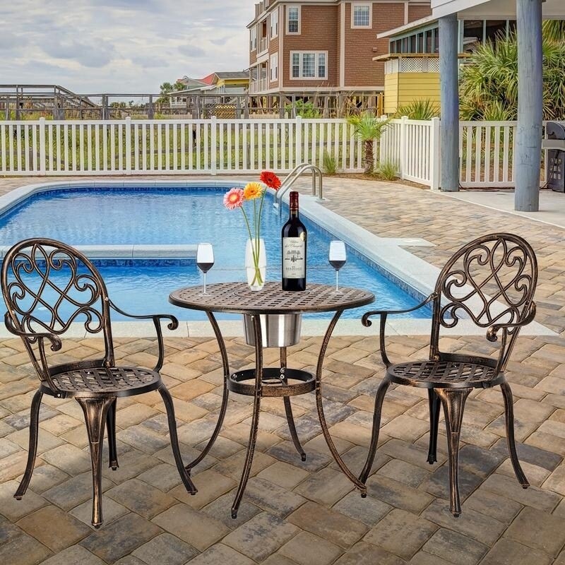 Shop Havenside Home La Malbaie 3 Piece European Style Bistro Set