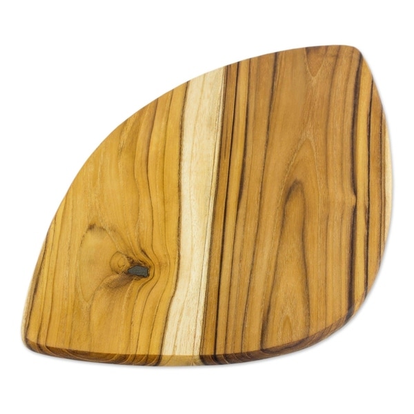 Shop Handmade Waves Teak Wood Cutting Board (Costa Rica) - On Sale