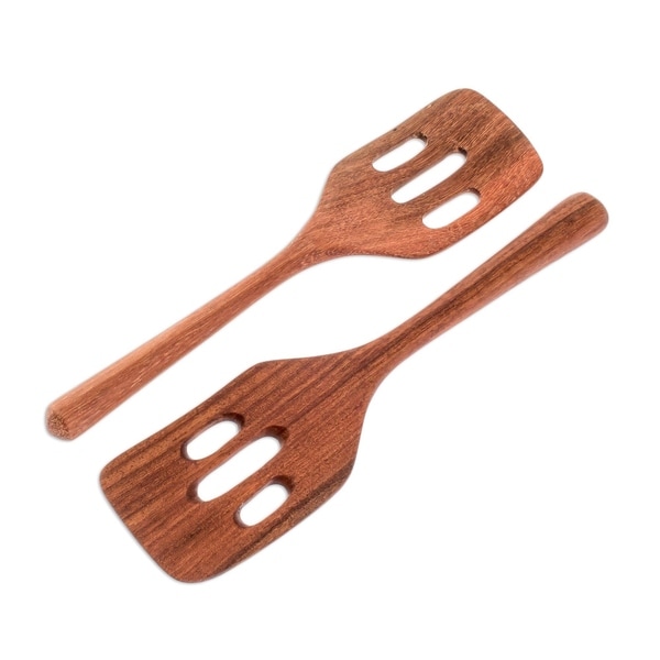 Zulay Kitchen Teak Wood Kitchen Utensils 6PCS Set