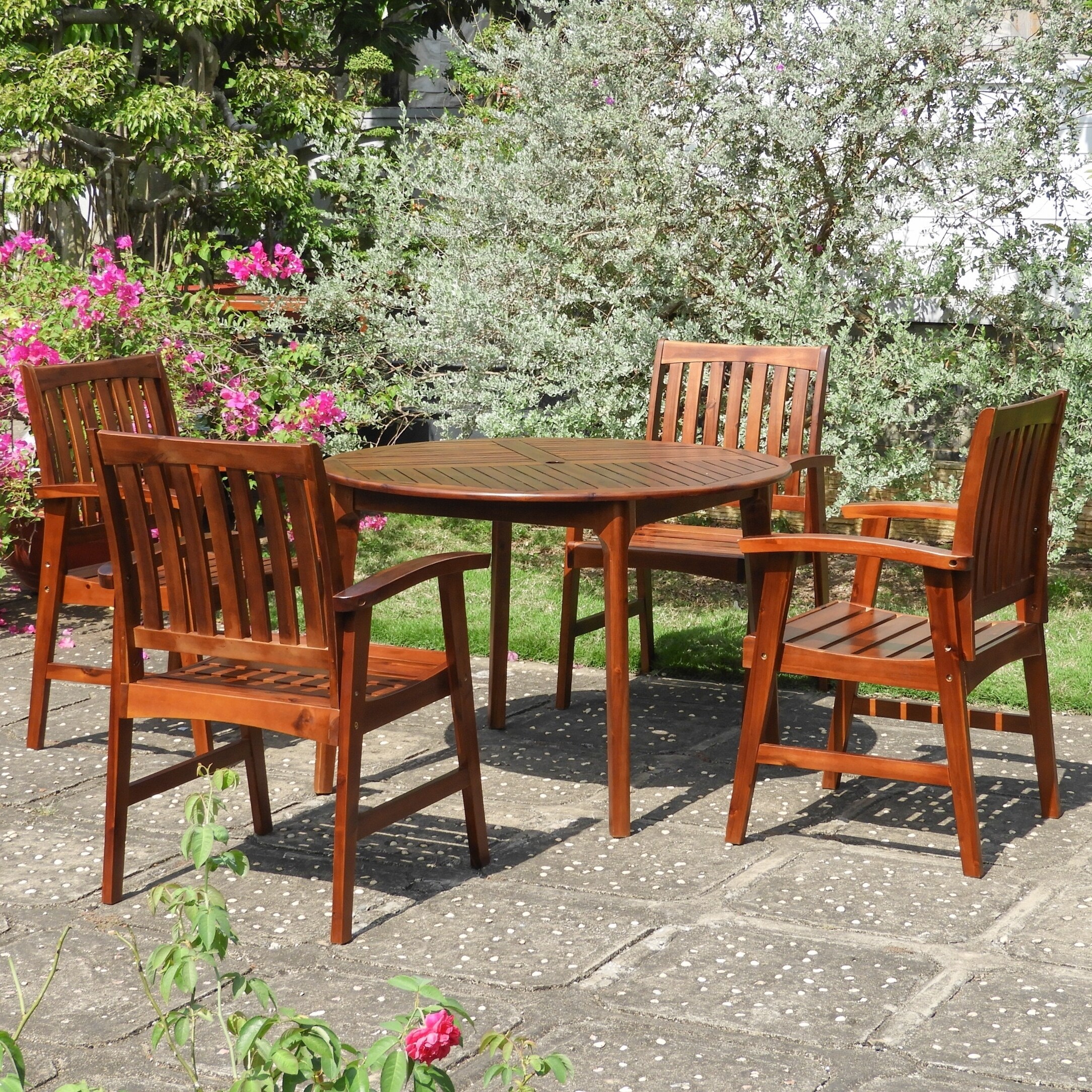 Shop International Caravan Highland 5 Piece Patio Dining Set On Sale Overstock 28271976