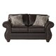 preview thumbnail 5 of 7, Leinster Fabric Upholstered Nailhead Sofa and Loveseat Set in Espresso