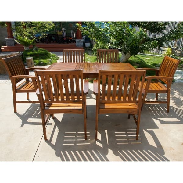 slide 2 of 2, Highland 7-Piece Acacia Patio Dining Set