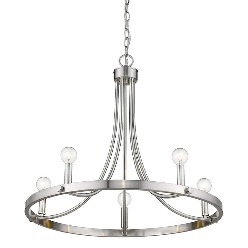Sawyer 5-Light Satin Nickel Chandelier