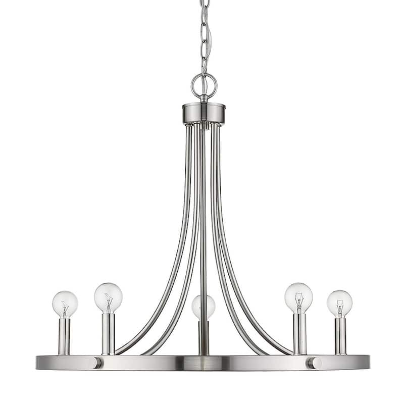 Sawyer 5-Light Satin Nickel Chandelier