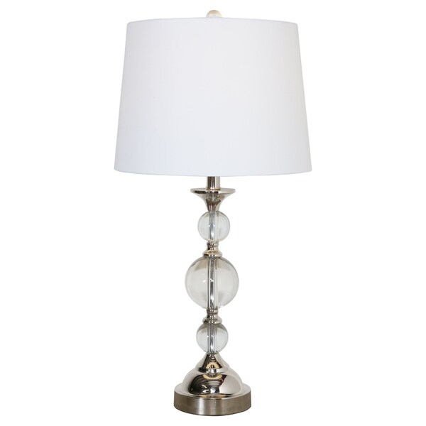 polished nickel table lamp