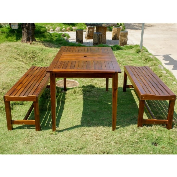 slide 2 of 2, Highland 3-Piece Acacia Patio Dining Set