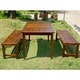 preview thumbnail 1 of 0, Highland 3-Piece Acacia Patio Dining Set