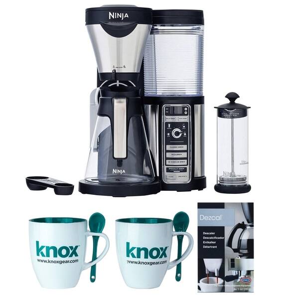 Ninja CF081 Auto-iQ One Touch Intelligence Coffee Bar w/ Glass Carafe, Descaling Powder, Permanent Filter and Mugs (Refurbished)