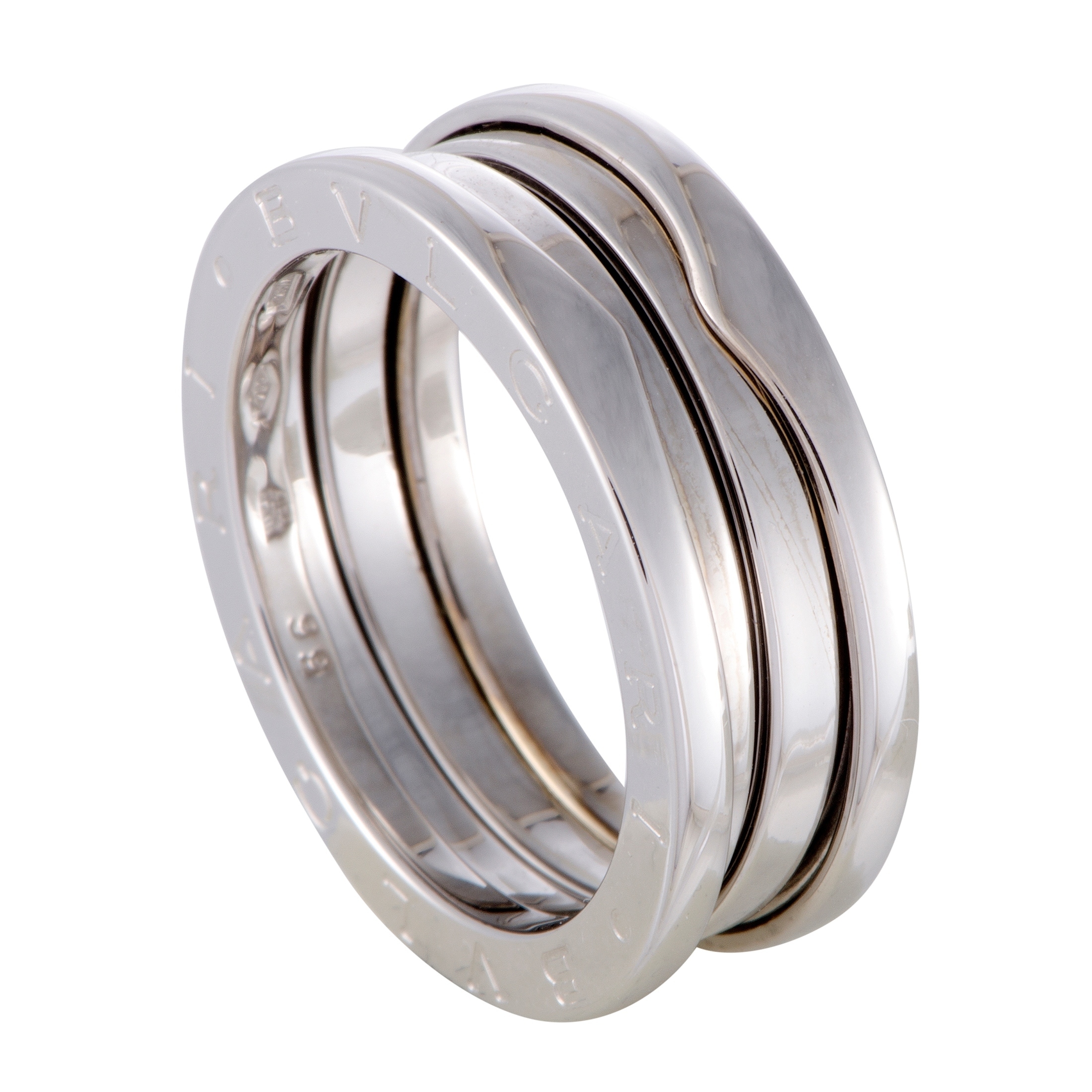 Bvlgari B Zero1 Womens White Gold 3 Band Ring Size 5 75 On Sale Overstock