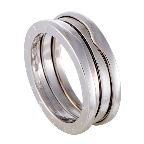 Bvlgari B Zero1 Womens White Gold 3 Band Ring Size 5 75 Overstock