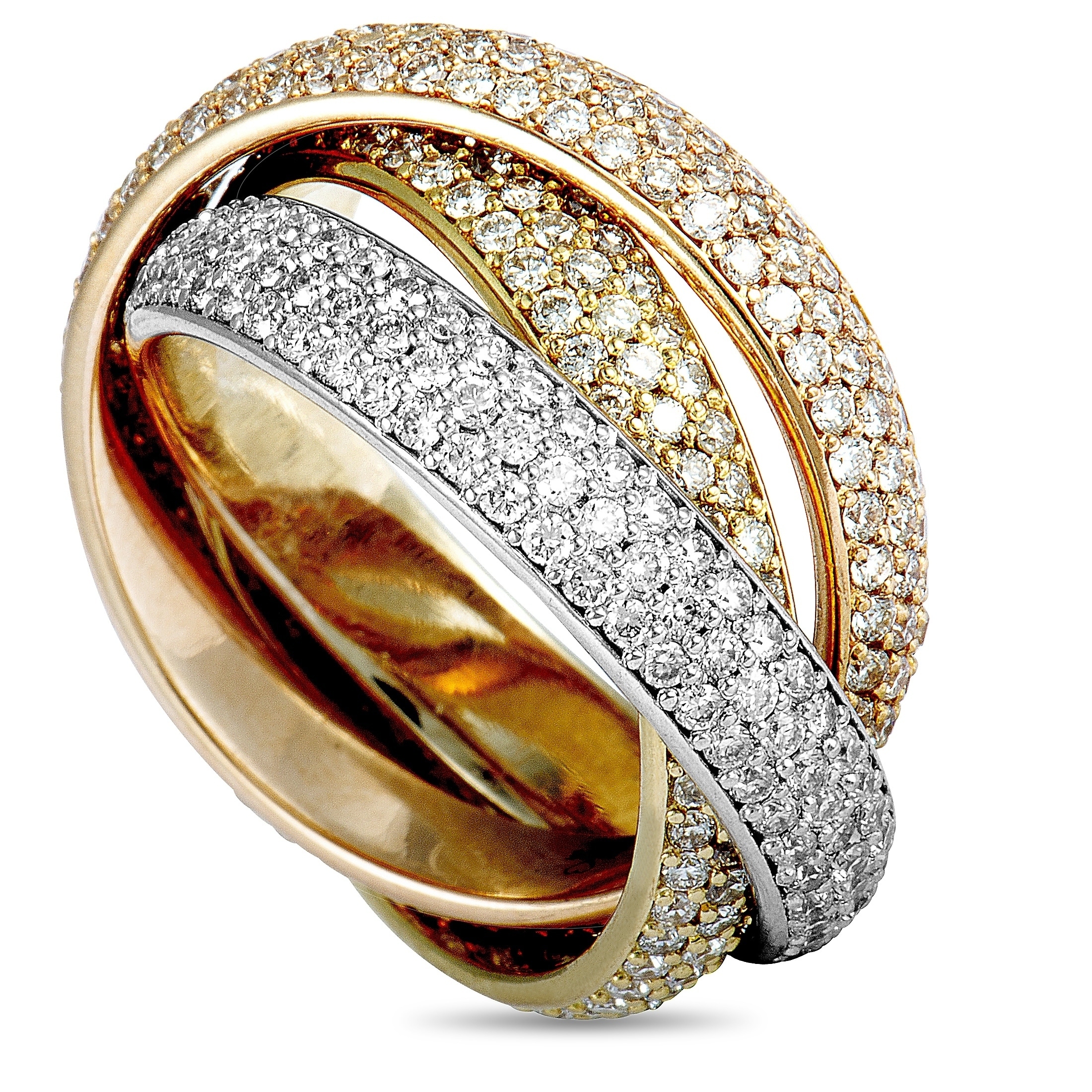 cartier triple band gold ring