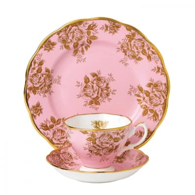 100 Years of Royal Albert Golden Rose 3-piece Place Setting