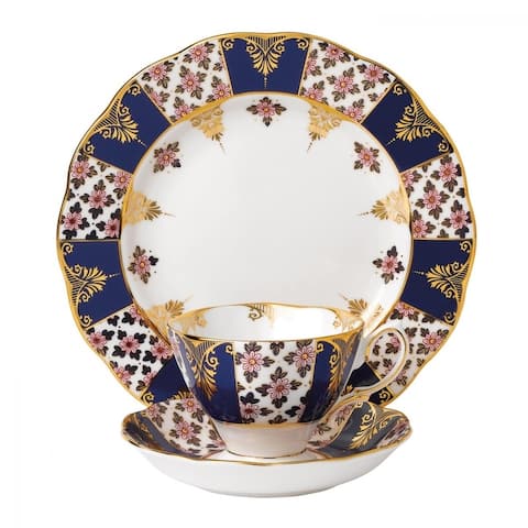 Royal Albert 100 Years Regency Blue 3-piece Place Setting
