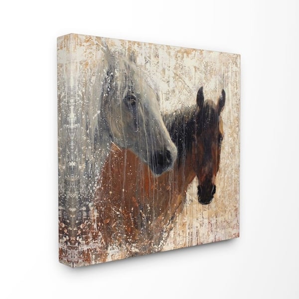 Shop The Stupell Home Decor Collection Two Horses White And Brown