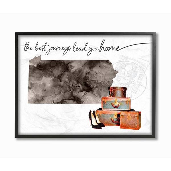 slide 1 of 4, The Stupell Home Decor Collection Pennsylvania State The Best Journeys Lead You Home Fashion, 11 x 14, Proudly Made in USA 16 x 20