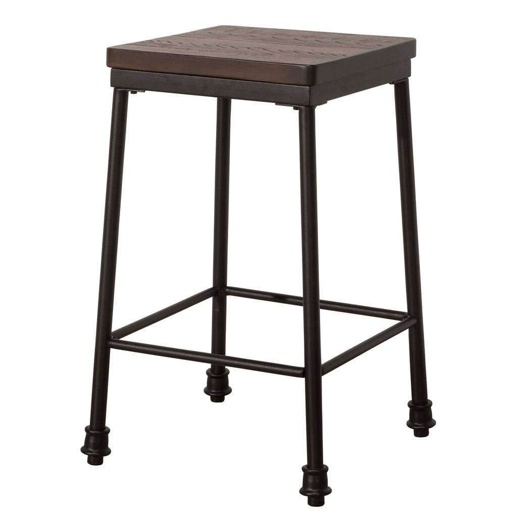 Hillsdale Furniture Castille Non-Swivel Backless Counter Stool , Black