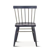 Nubian Windsor Ebony Dining Chairs, Set of 2