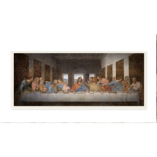 The Stupell Home Decor Collection Da Vinci The Last Supper Religious Classical Painting, 7 x 17, Proudly Made in USA