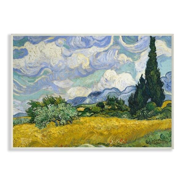 Shop Porch Den Van Gogh Wheat Field With Cypresses Lithograph Plaque On Sale Free Shipping On Orders Over 45 Overstock 28274107